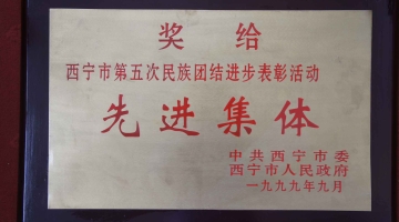 西甯市第五次民族團結進步表彰活動先進集體(tǐ)
